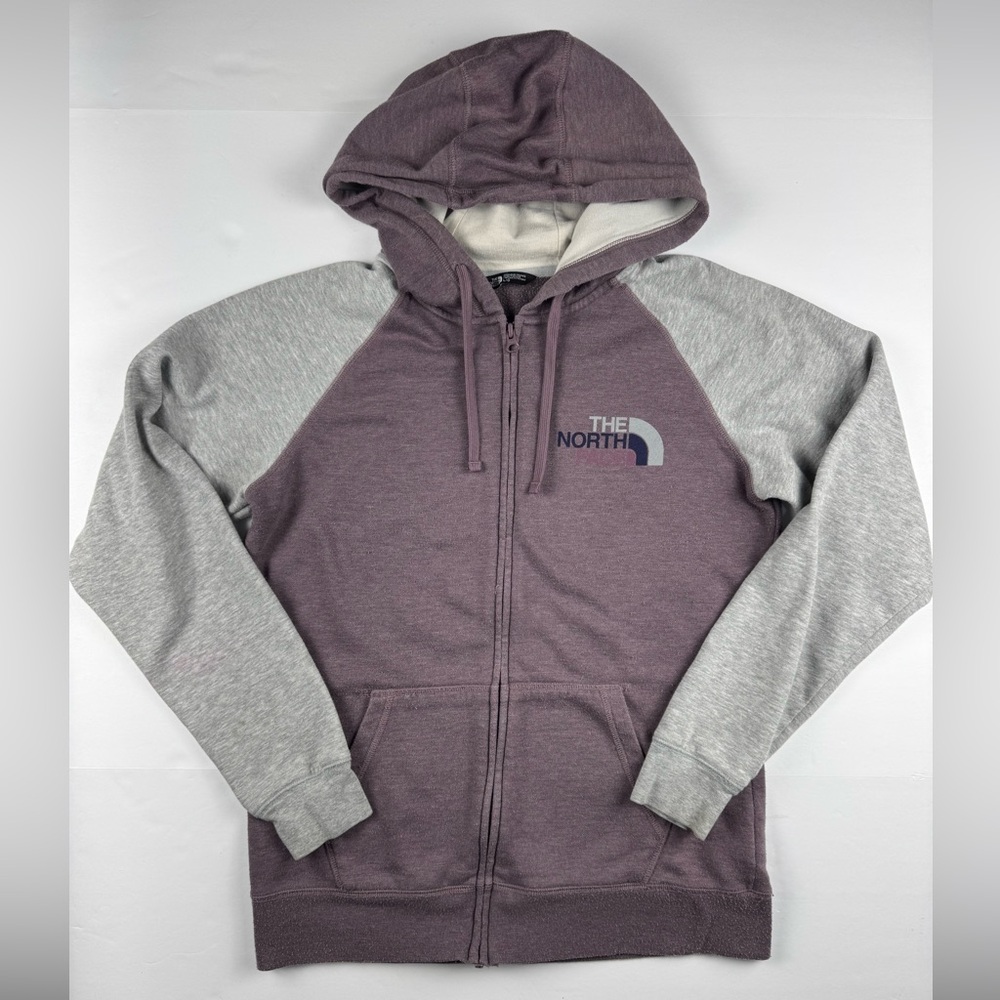 The North Face Women's Two-Tone Hoodie in Plum & Light Gray